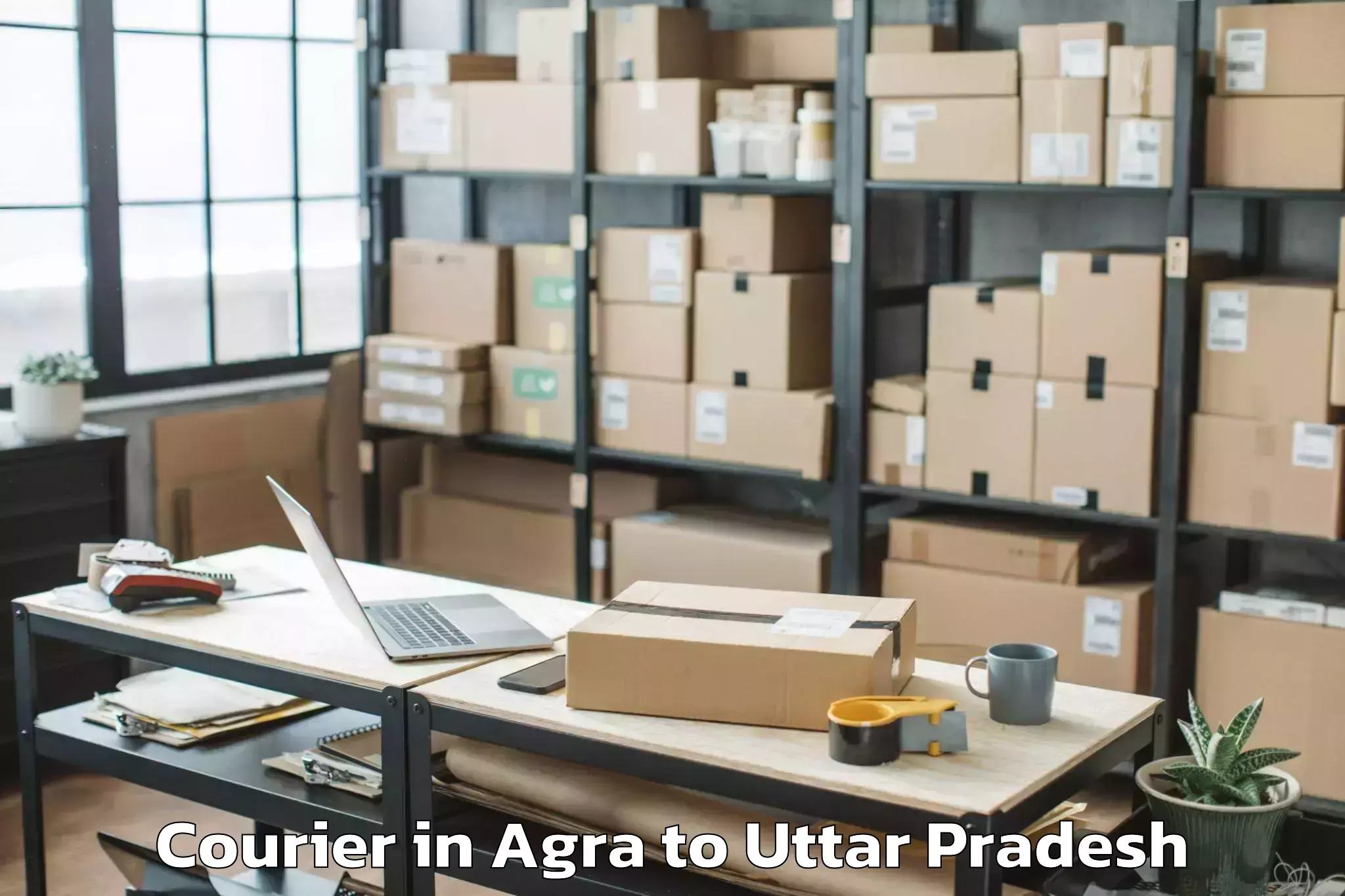 Easy Agra to Bhinga Courier Booking